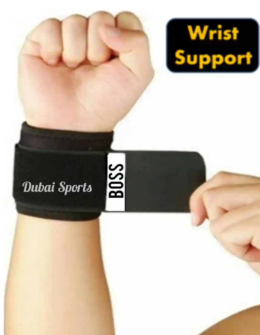 GYM Wrist Support Band 1 Pair (Black)